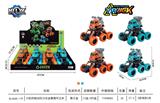 OBL869126 - 六轮四驱动回力合金攀爬环卫车（8只装2款每款2色）