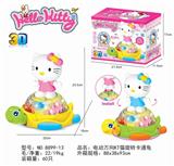 OBL870567 - 电动万向KETTY猫旋转卡通龟，2色混装