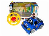 OBL870695 - ERTONG REMOTE CONTROL BLACK WHEEL LIGHT CARTOON CAR