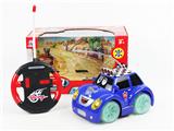 OBL870753 - FOUR WAY REMOTE CONTROL BRIGHT WHEEL MUSIC LIGHT CARTOON CAR