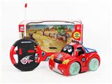 OBL870756 - FOUR WAY REMOTE CONTROL BRIGHT WHEEL MUSIC LIGHT CARTOON CAR
