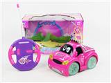 OBL870766 - FOUR WAY REMOTE CONTROL BRIGHT WHEEL MUSIC AND LIGHT CARTOON CAR
