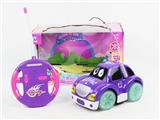 OBL870767 - FOUR WAY REMOTE CONTROL BRIGHT WHEEL MUSIC AND LIGHT CARTOON CAR
