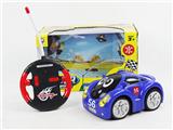 OBL870772 - FOUR WAY REMOTE CONTROL BLACK WHEEL LIGHT CARTOON CAR