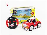 OBL870775 - FOUR WAY REMOTE CONTROL BLACK WHEEL LIGHT CARTOON CAR
