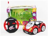 OBL870777 - FOUR WAY REMOTE CONTROL BLACK WHEEL LIGHT CARTOON CAR
