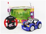 OBL870778 - FOUR WAY REMOTE CONTROL BLACK WHEEL LIGHT CARTOON CAR