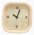 OBL871774 - Simple wood grain square second skipping alarm clock