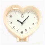 OBL871776 - Simple picture wood grain peach heart-shaped second skipping alarm clock