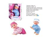 OBL873988 - 13 INCH ELECTRIC SINGING DANCING CRAWLING DOLL