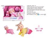 OBL873993 - 10.5-INCH AND 4.5-INCH ELECTRIC SINGING AND CRAWLING DOLLS (2 ZHUANG; 4.5-INCH PACKAGE)