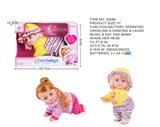 OBL873997 - 10 INCH ELECTRIC SINGING DANCING CRAWLING GIRL