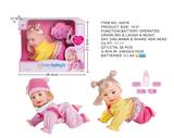 OBL873999 - 10.5-INCH ELECTRIC SINGING AND CRAWLING BABY GIRL WITH PACIFIER AND BOTTLE