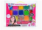 OBL874107 - COLORFUL RUBBER BAND WOVEN BRACELET