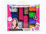 OBL874108 - COLORFUL RUBBER BAND WOVEN BRACELET