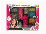 OBL874110 - GLITTERING POWDER RUBBER BAND WOVEN BRACELET