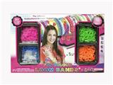 OBL874112 - COLORFUL RUBBER BAND WOVEN BRACELET