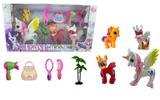 OBL874419 - BLUE-WINGED PONIES SET A VARIETY OF HORSE MIXED ASSEMBLY MIRROR COMB