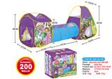 OBL876526 - 3 IN 1 SOFIA CHILDRENS TENT WITH 200 6CM OCEAN BALLS