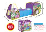 OBL876527 - 3 IN 1 SOFIA CHILDRENS TENT WITH 200 6CM OCEAN BALLS