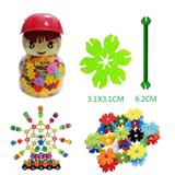 OBL877045 - 3.1CM树叶雪花积木男女孩罐800PCS