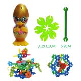 OBL877047 - 3.1CM树叶雪花积木复活蛋300PCS