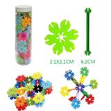 OBL877049 - 3.1CM树叶雪花积木圆瓶罐130PCS