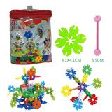 OBL877056 - 4.1CM树叶雪花积木PVC圆筒400PCS