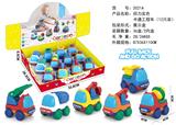 OBL877219 - HUILI SOLID COLOR CARTOON ENGINEERING VEHICLE (12 PIECES)
