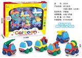 OBL877220 - HUILI SOLID COLOR CARTOON ENGINEERING VEHICLE (6 PIECES)