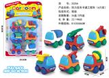OBL877221 - HUILI SOLID COLOR CARTOON ENGINEERING VEHICLE (6 PIECES)