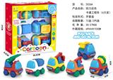 OBL877222 - HUILI SOLID COLOR CARTOON ENGINEERING VEHICLE (6 PIECES)