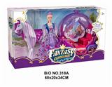 OBL877777 - ELECTRIC HORSE AND DIAMOND BALL CAR AND 29CM REAL DOLL