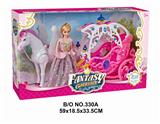 OBL877789 - ELECTRIC PEGASUS AND PUMPKIN CARS AND 29CM DOLLS