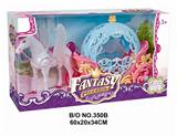 OBL877810 - ELECTRIC PEGASUS AND PUMPKIN CART