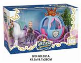 OBL877811 - ELECTRIC PONY AND PUMPKIN CAR AND 15.5CM DOLL