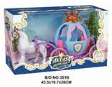 OBL877812 - ELECTRIC PONY AND PUMPKIN CART