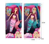 OBL878682 - 11寸灯光音乐美人鱼芭比娃娃/实身/2款混装/包电
