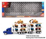 OBL880444 - INERTIAL TRACTOR TOWS 8 PICKUP TRUCKS 2 ENGINEERING VEHICLES