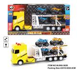 OBL880486 - INERTIA CAR WITH LIGHTS AND MUSIC TOWING 4 BEACH BIKES (INCLUDING ELECTRICITY)