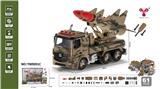 OBL880597 - 1:12DIY拆装拼装兼容乐高式积木惯性导弹车模型军事车（4键声光）