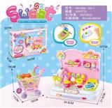 OBL883433 - THE CASH REGISTER HAS LIGHT MUSIC AND A SHOPPING CART