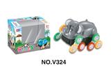 OBL884606 - CARTOON ELEPHANT 12 COLOR WHEEL ELECTRIC DUMPER