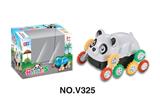 OBL884607 - CARTOON PANDA 12 COLOR WHEEL ELECTRIC DUMPER