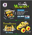 OBL884800 - COLOR WHEEL 4WD TYRANNOSAURUS REX INERTIA CAR WITH IC LIGHT PACK 3 LR44 BUTTON BATTERIES
