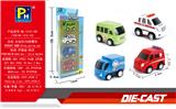OBL885782 - 4款合金回力Q版警车（4PCS）