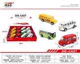 OBL885804 - 4款合金回力巴士（1油合金消防车（12PCS）