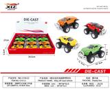OBL885810 - 4款合金仿真越野惯油合金消防车（12PCS）