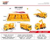 OBL885814 - 4款合金回力工程车（1油合金消防车（12PCS）