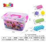 OBL886292 - 粉红收纳盒A款马卡龙积木250克